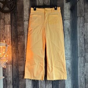 Oat New York Sunflower Yellow Wide Leg Trousers